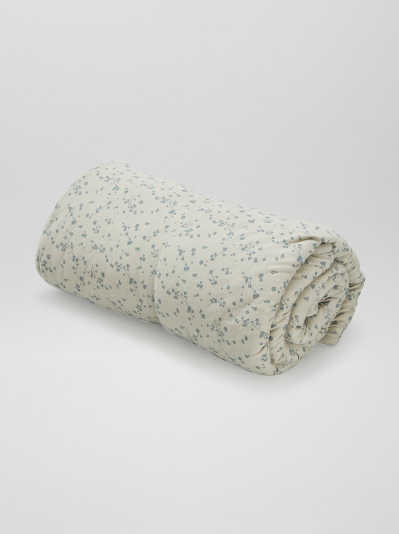 Couverture imprimé avec intérieur polaire Vert - Kiabi