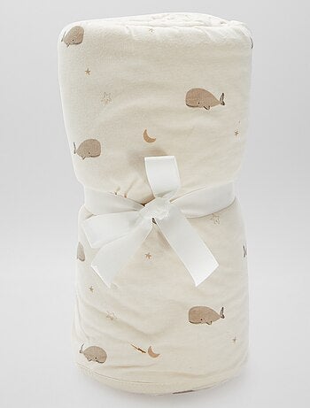 Couverture imprimé en coton jersey