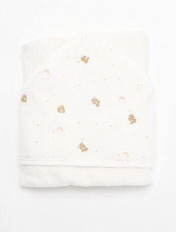 Couverture imprimé en coton jersey et polaire