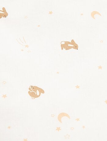 Couverture imprimé en coton jersey et polaire