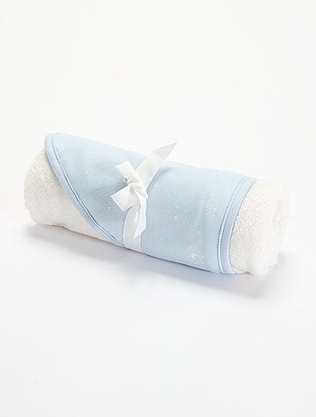Couverture imprimé en coton jersey et polaire