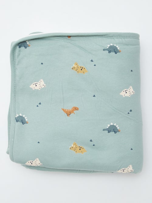 Couverture imprimé en coton jersey - Kiabi