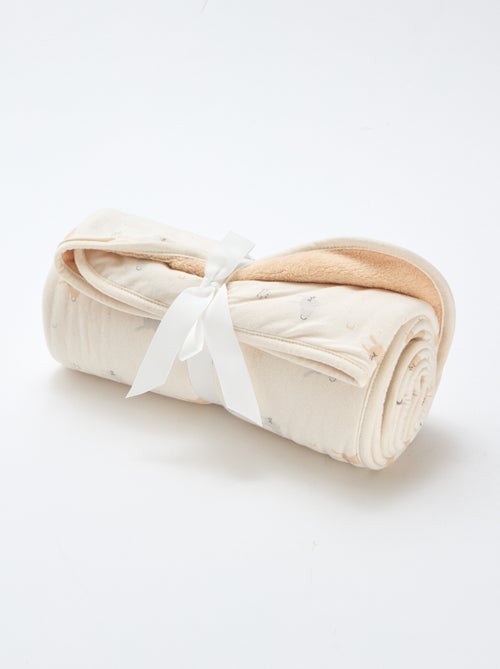 Couverture imprimée avec intérieur effet polaire - Kiabi