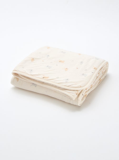 Couverture imprimée avec intérieur effet polaire - Kiabi