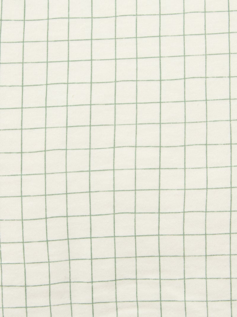 Couverture imprimée avec intérieur effet polaire Blanc - Kiabi