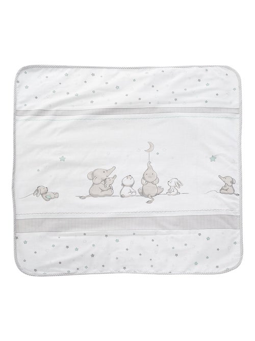 Couverture imprimée éléphant en coton et polaire 80 x 80 cm 'Sternenzauber' ROBA - Kiabi
