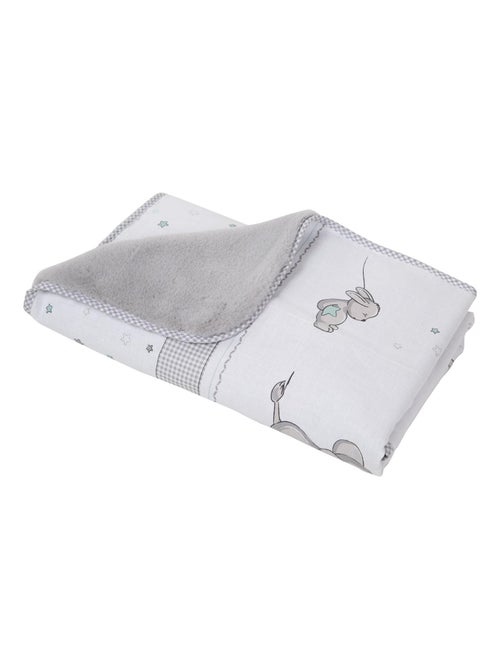 Couverture imprimée éléphant en coton et polaire 80 x 80 cm 'Sternenzauber' ROBA - Kiabi