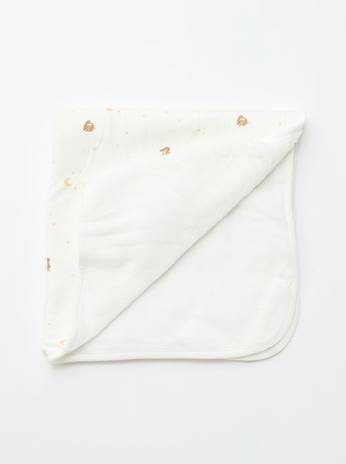 Couverture imprimée en coton jersey et polaire - Kiabi Couverture imprimée en coton jersey et polaire - Kiabi