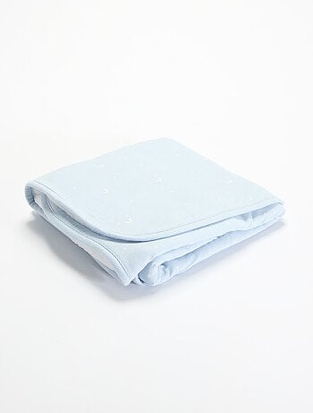 Couverture imprimée en coton jersey et polaire