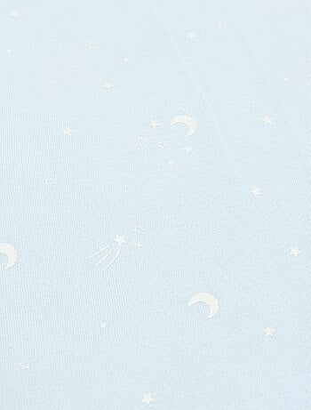 Couverture imprimée en coton jersey et polaire