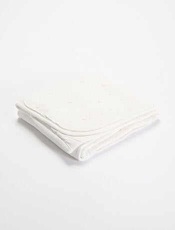 Couverture imprimée en coton jersey et polaire