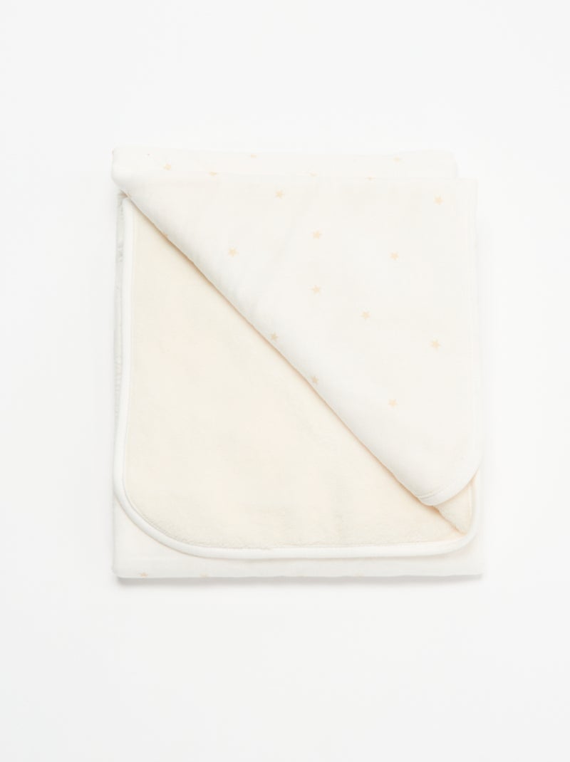 Couverture imprimée en polaire Blanc - Kiabi