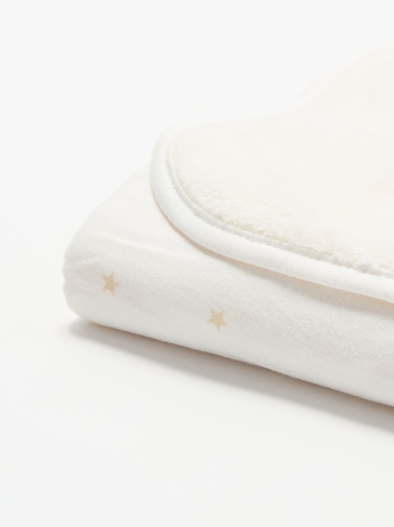 Couverture imprimée en polaire Blanc - Kiabi