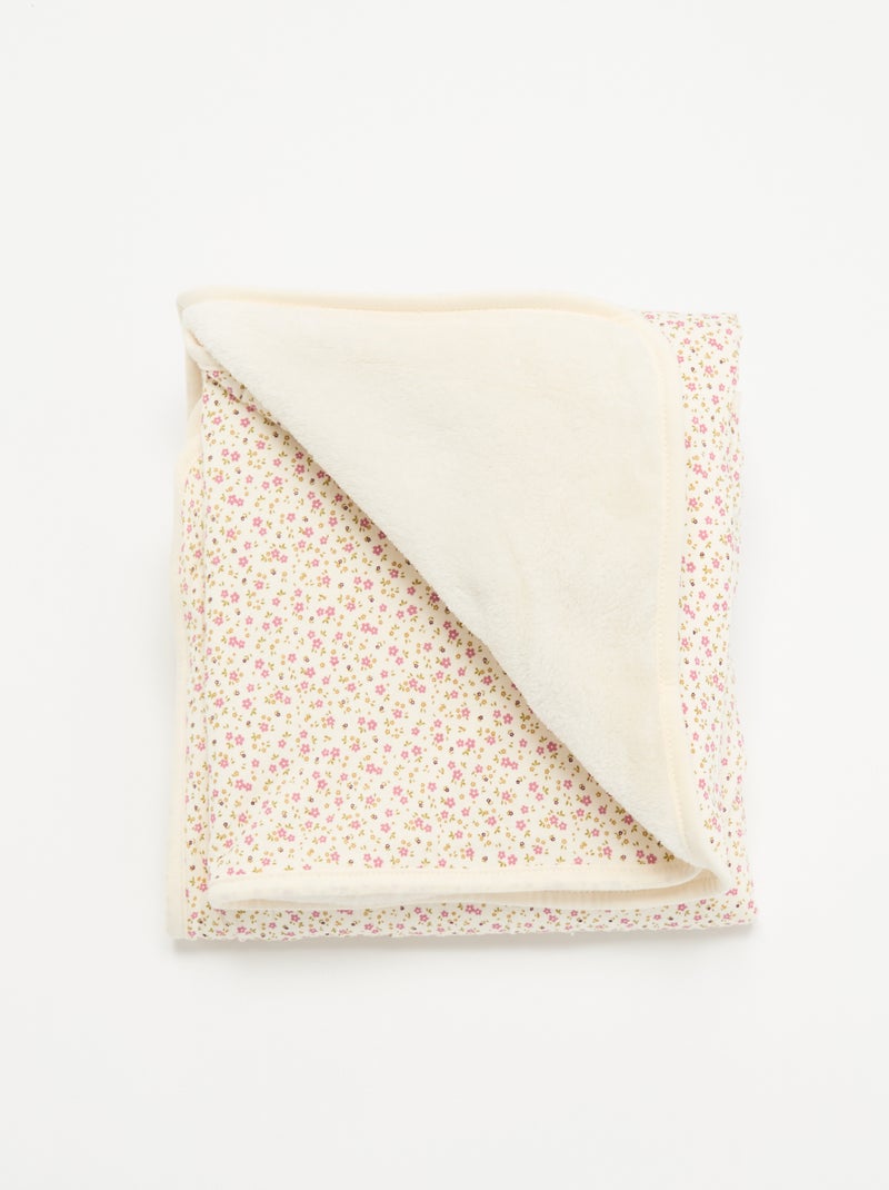 Couverture imprimée en polaire Rose - Kiabi