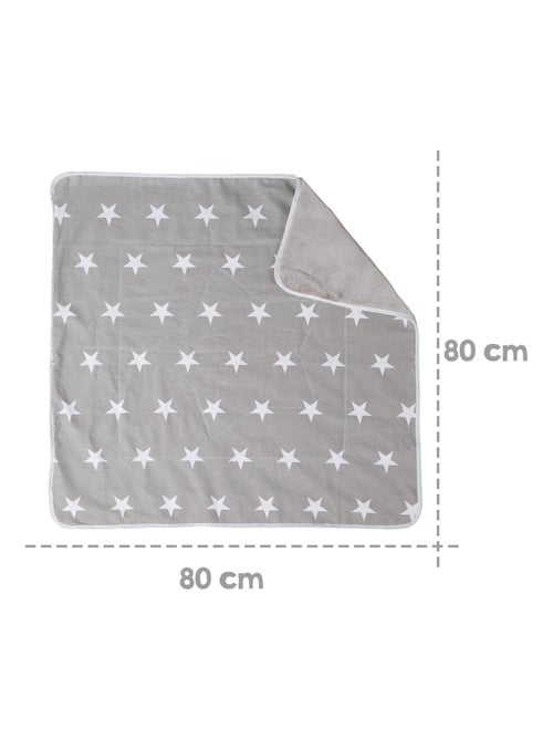 Couverture imprimée étoile en coton et polaire 80 x 80 cm 'Little Stars' ROBA - Kiabi