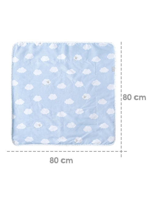 Couverture imprimée nuage en coton et polaire 80 x 80 cm 'Kleine Wolke' ROBA - Kiabi
