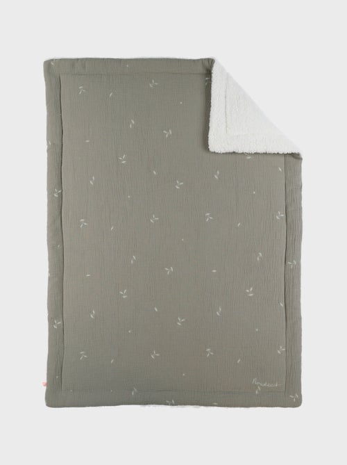 Couverture kaki en gaze coton bio 75x100 cm Noukie's - Kiabi