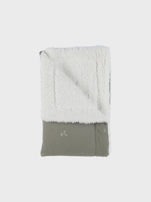 Couverture kaki en gaze coton bio 75x100 cm Noukie's - Kiabi