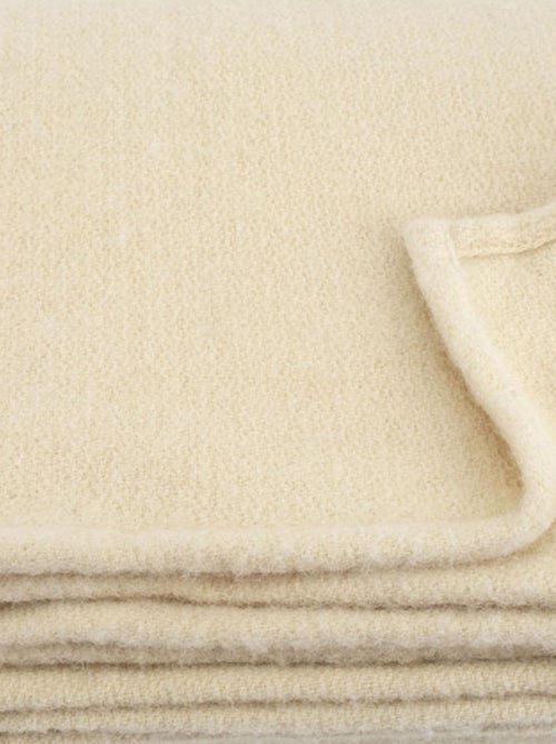 Couverture laine naturelle - Kiabi