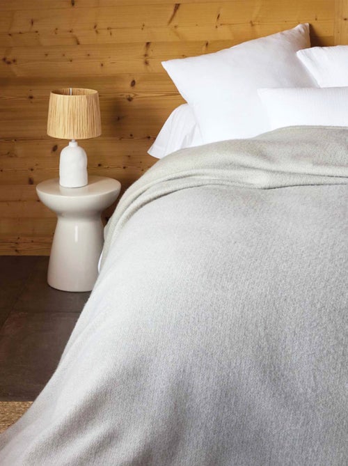 Couverture laine naturelle - Kiabi