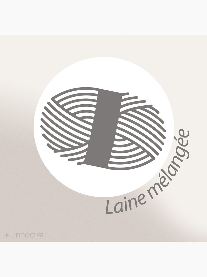 Couverture laine OSLOO Gris chiné - Kiabi
