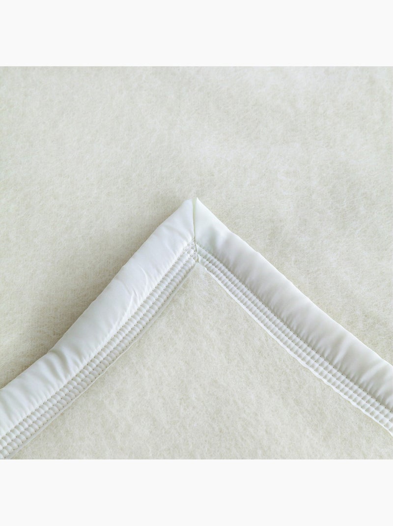 Couverture laine vierge VOLTA woolmark Blanc cassé - Kiabi