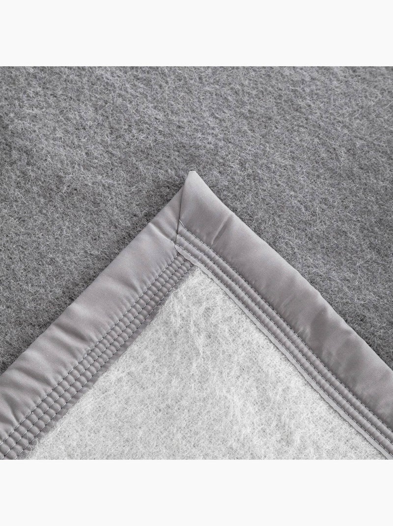 Couverture laine vierge VOLTA woolmark Gris foncé - Kiabi