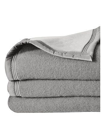 Couverture laine Woolmark double face