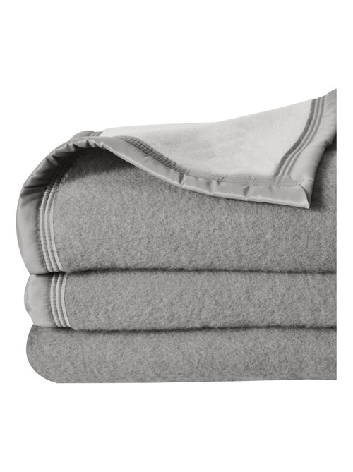 Couverture  laine Woolmark double face - Kiabi