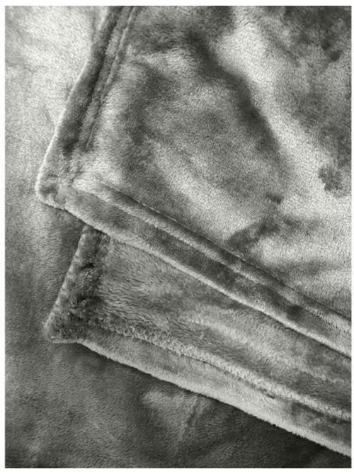 Couverture microflanelle toison d'or - 220 x 240 cm - coloris gris - Kiabi Couverture microflanelle toison d'or - 220 x 240 cm - coloris gris - Kiabi