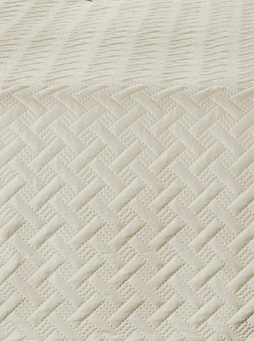 Couverture molletonné surpiquage graphique - Kiabi