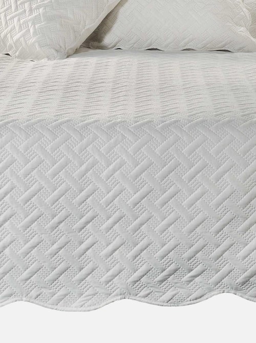 Couverture molletonné surpiquage graphique - Kiabi