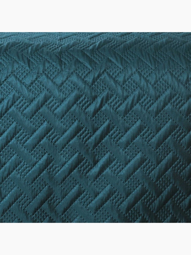 Couverture molletonné surpiquage graphique Bleu marine - Kiabi