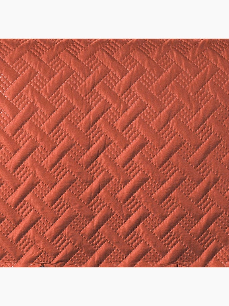 Couverture molletonné surpiquage graphique Cuivre - Kiabi