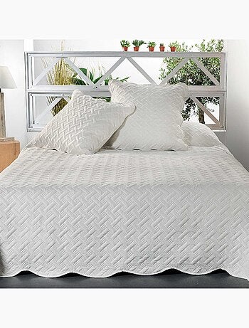 Couverture molletonné surpiquage graphique