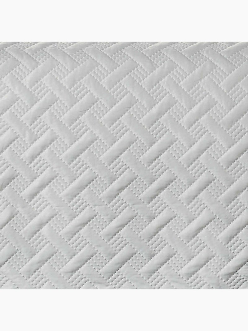 Couverture molletonné surpiquage graphique Ecru - Kiabi