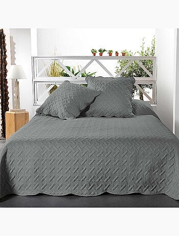 Couverture molletonné surpiquage graphique