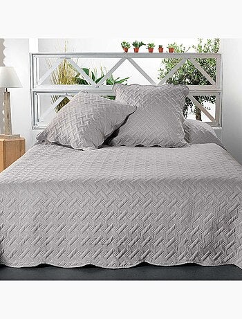 Couverture molletonné surpiquage graphique