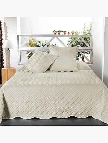 Couverture molletonné surpiquage graphique