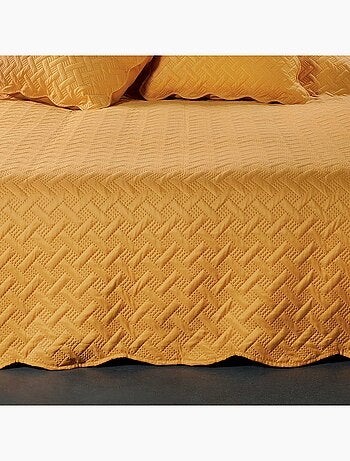 Couverture molletonné surpiquage graphique