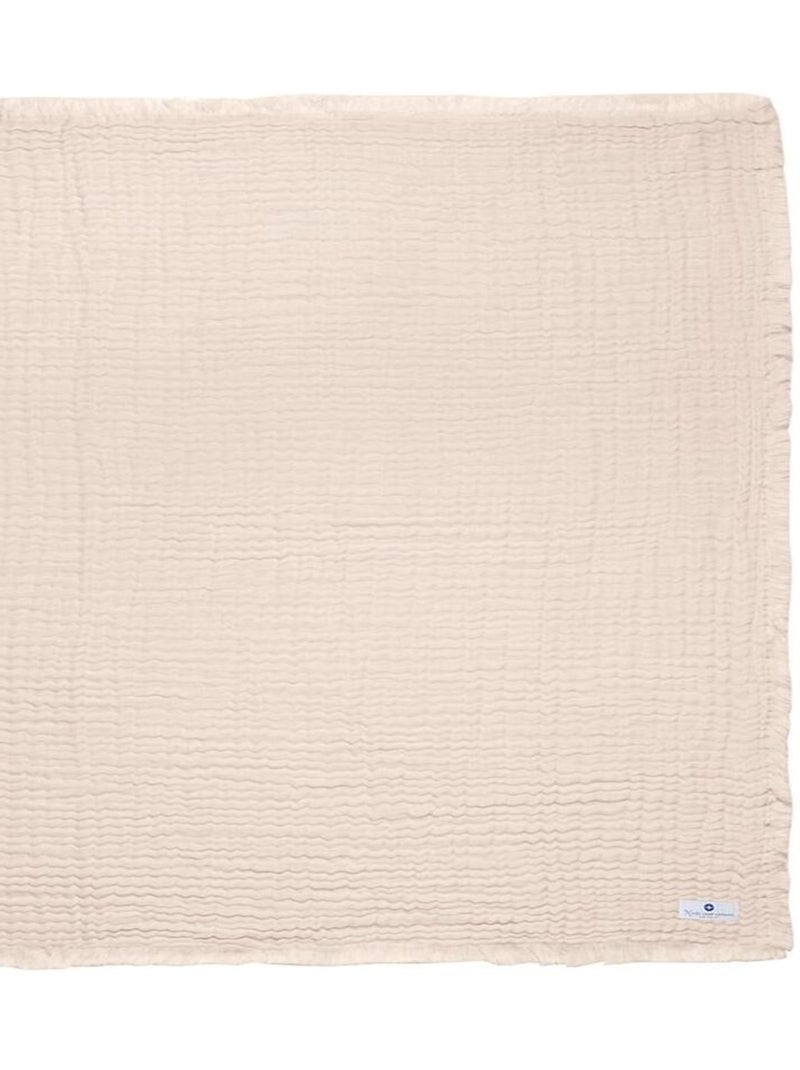 Couverture mousseline avec franges bebe respirante 4en1 Saumon - Kiabi