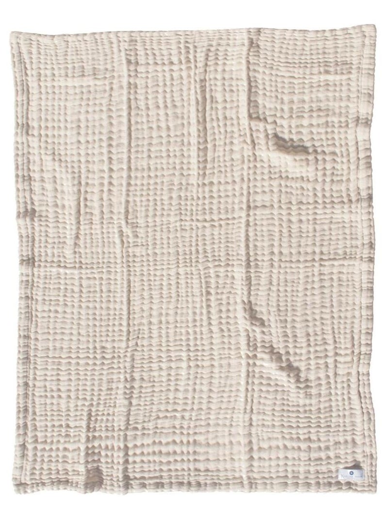 Couverture mousseline bebe en coton 80 x 80 cm Blanc cassé - Kiabi