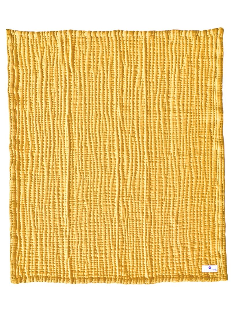 Couverture Coton Jaune Moutarde 125 x 150 cm Con…