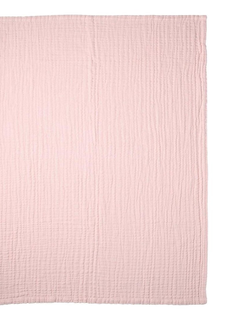 Couverture mousseline bebe grande en coton 90 x 120 cm Rose - Kiabi