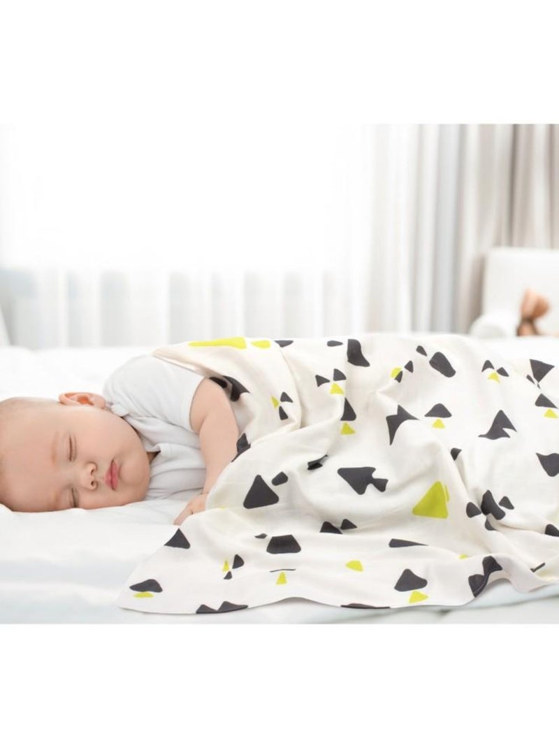 Couverture mousseline bio 100x100 cm  Imprimé Blanc Multicolore - Kiabi