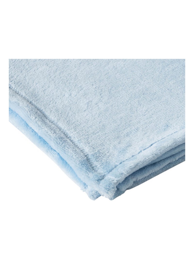 Couverture naissance en flanelle Bleu ciel - Kiabi