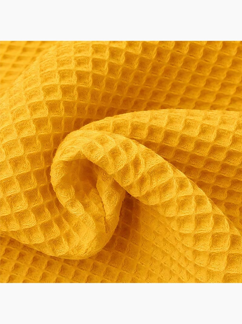 Couverture Nid d'Abeilles en Coton Bio Honey Beige - Kiabi