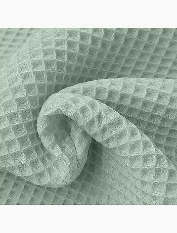 Couverture Nid d'Abeilles en Coton Bio Vert
