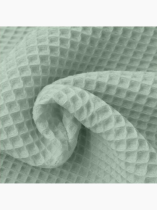 Couverture Nid d'Abeilles en Coton Bio Vert - Kiabi