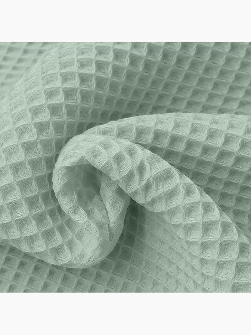 Couverture Nid d'Abeilles en Coton Bio Vert Vert - Kiabi